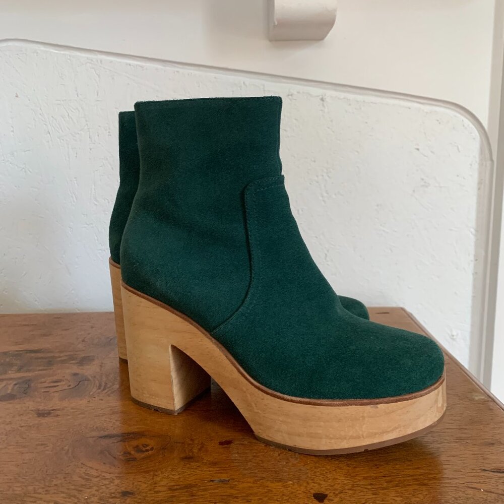 Paz Charlotte Stone Emerald Suede Boots